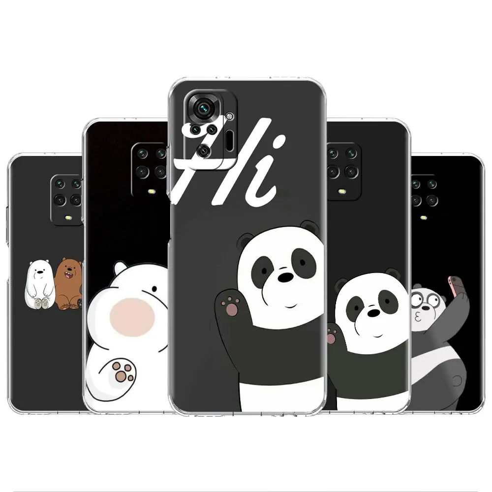 

Phone Soft Case for Redmi Note 11 10 9 8 11E Pro 11S 9S 10S K40 9A 9C 8T 7 10C 9t 9s Funda Cover Coque Cute We Bare Bears