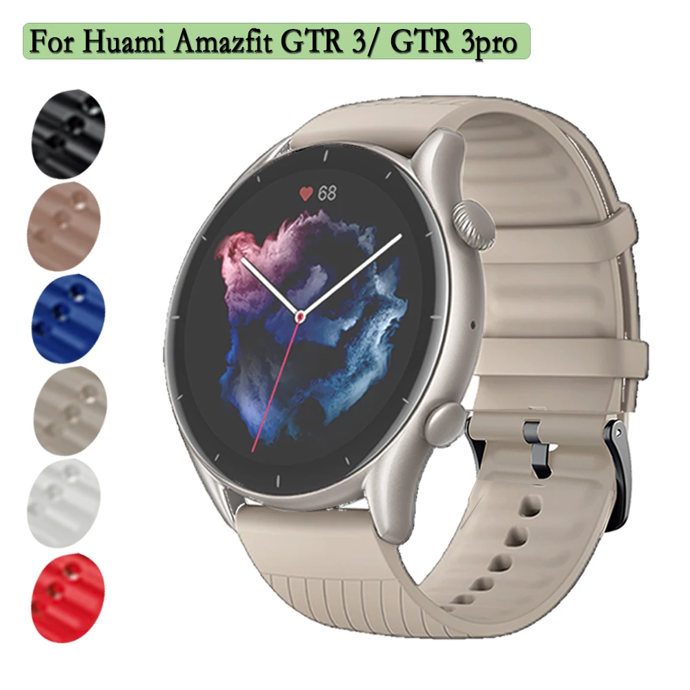 Ремешок 22 мм для Huami Amazfit GTR 3/GTR 3pro прочный и мягкий силиконовый браслет с
