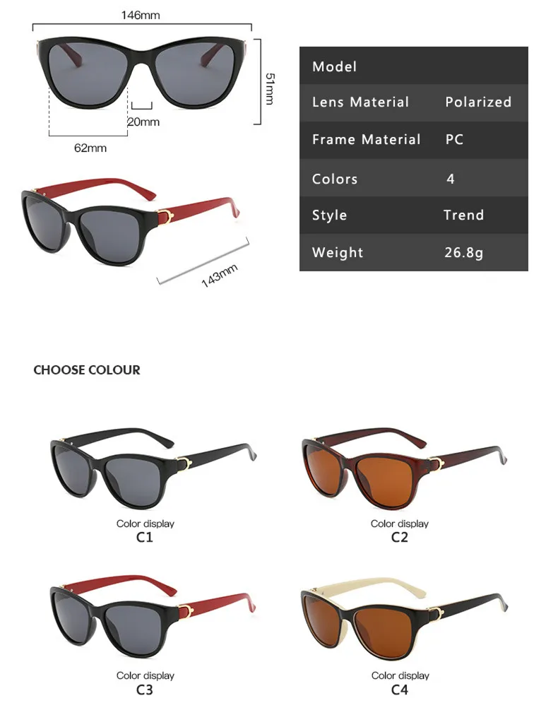 

2022 Cat-eye polarized sunglasses For men and women Elegant sunglasses for women driving glasses Oculos De Sol