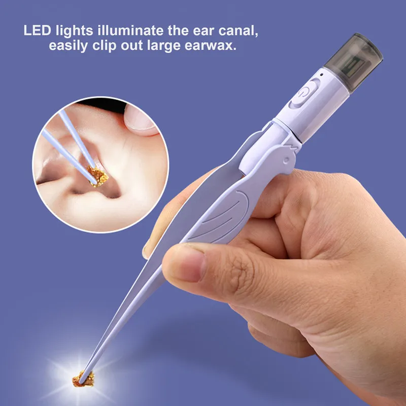 

Ear Wax Removal Tool Ear Tweezer with LED Light Magnifying Glass Ear Pick Cleaner Earwax Tweezers for Ear Wax Remover Ear Care