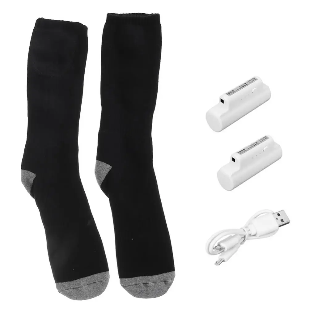 

Feet Warmer Skin-friendly Unisex Cotton 40-50°c 3 Levels Adjustable Heating Equipment Electric Hot Socks Thick Elasticity Soft