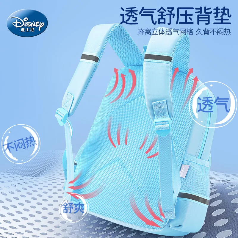 2022 New high-quality comfortable breathable Disney children's schoolbag, Disney schoolbag with ice princess Aisha pattern