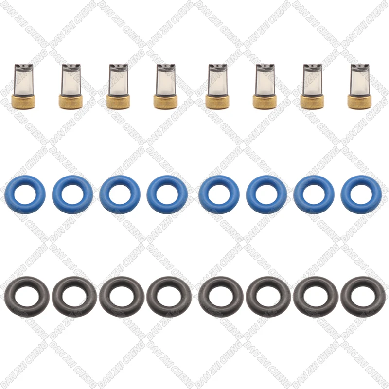 

8set Fuel Injector Service Repair Kit Filters Orings Seal Grommets for CITROEN C3 C4 1.4 16v Petrol 1984F4 IPM018 IPM012 IPM-018