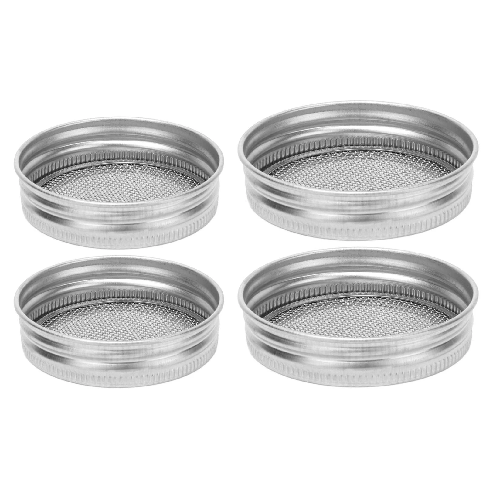 

2Pcs Seed Sprouting Lid Stainless Steel Mesh Screen Strainers Sprouter Germinator Accessory For Regular Mouth Jars