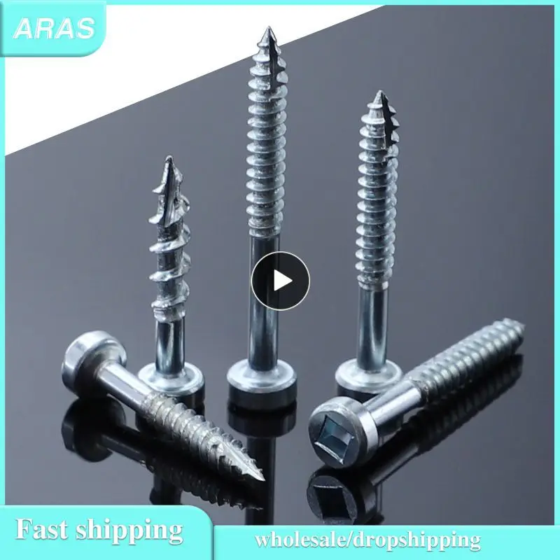 

Woodworking Screws Galvanized Coarse Thread Fine Thread SQ2 Pocket Screws 1",1-1/4",1-1/2" (100 Count)