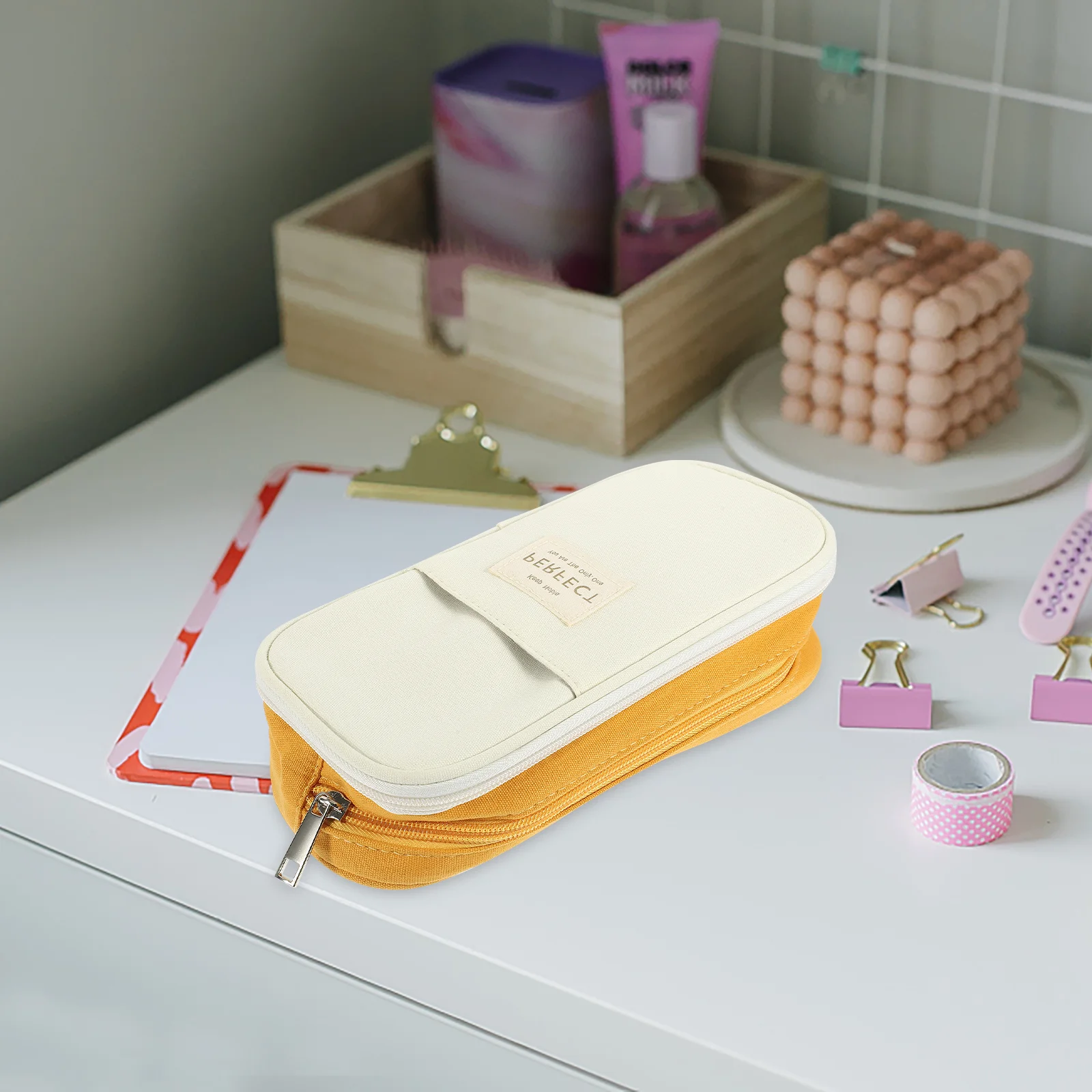 Пенал Macron большой емкости милая сумка многофункциональная карандаши для детей