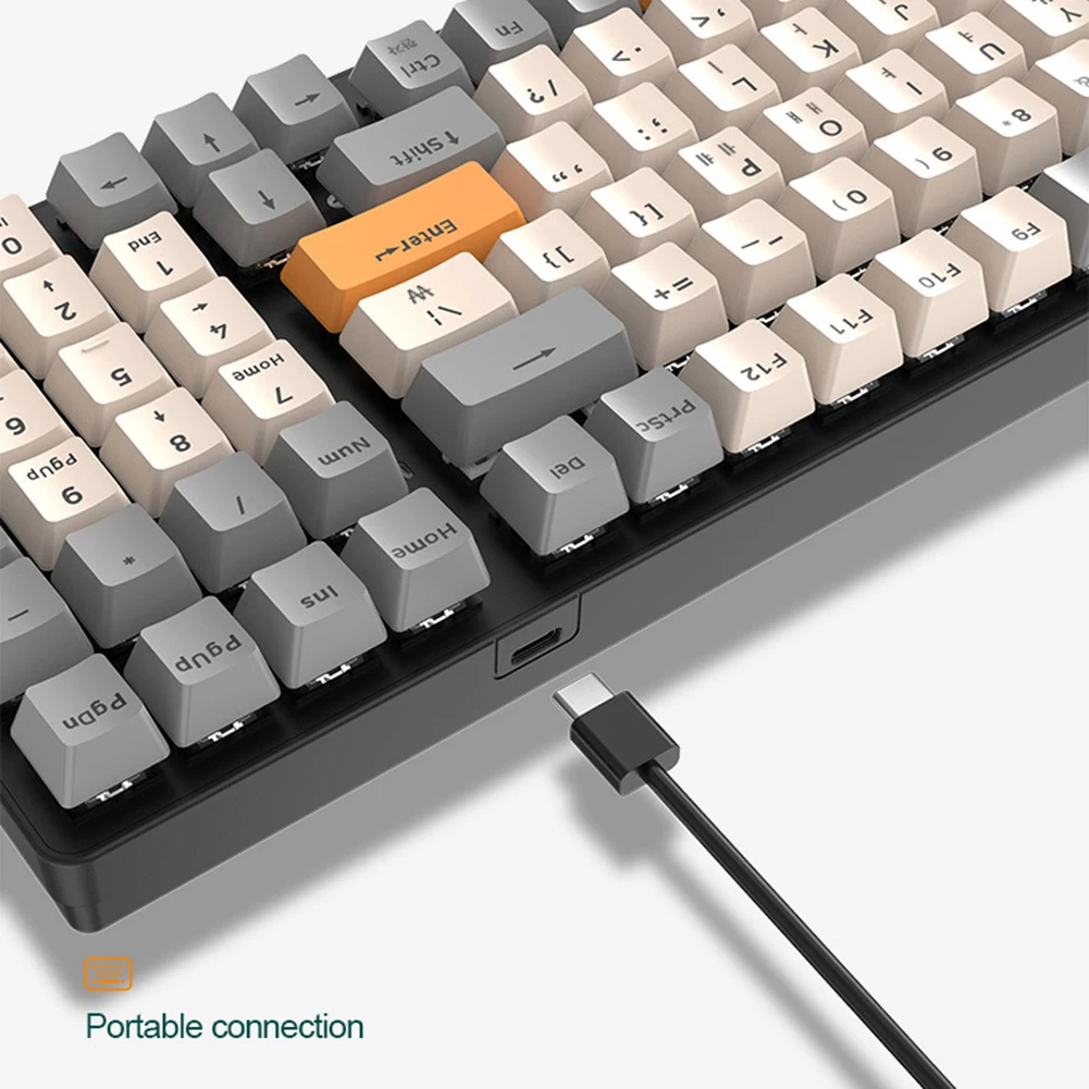 Bluetooth-совместимая игровая клавиатура 100 клавиш механическая K6 2 4G