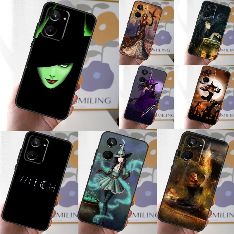 Хэллоуин Луна ведьма ужас для Realme 11 10 9 12 Pro Plus GT Neo 6 5 C21Y C25s C30 C31 C33 C35 C51 C53 C55 C67