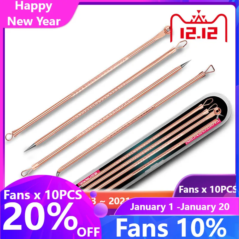 

4 шт./лот модные иглы для удаления черных точек, комедонов, прыщей, акне, экстрактор, инструменты для ухода за кожей лица, очиститель пор