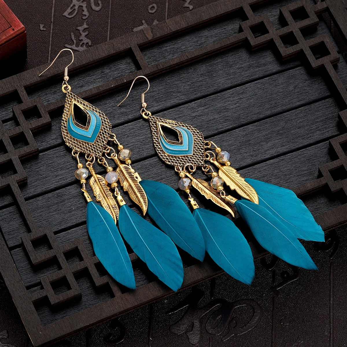 Новинка модные длинные висячие серьги в стиле бохо для женщин Подвесные золотого