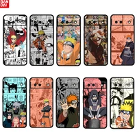 cute anime naruto boys shockproof cover for google pixel 6 6a 5 4 5a 4a xl pro 5g tpu soft black phone case fundas cover coque