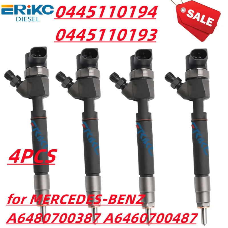 4ПК 0445110194 0445110193 Инъекция дизельного топлива 0 445 110 194 193 для BOSCH MERCEDES-BENZ A 6480700387 6460700487