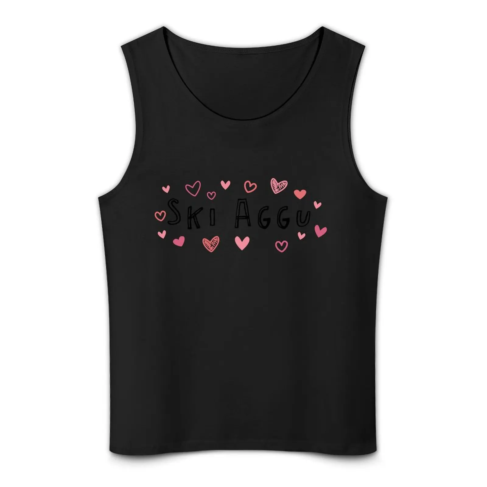 лыжные сердечки aggu на милом майке Мужской жилет Мужская футболка без рукавов