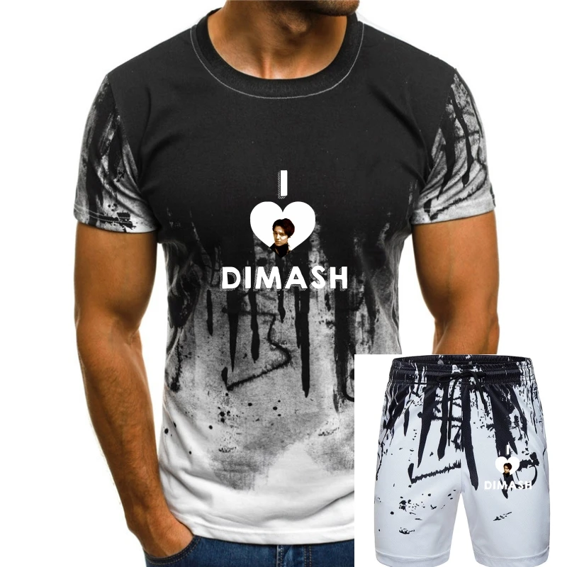 

I Love Dimash T-Shirt Short Sleeve Euro Size S-3xl Hiphop Tops Cool Men Tshirt Summer Designs Fit Letters Building