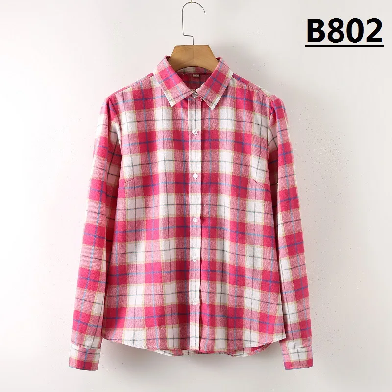 Осень и зима 2020 новая клетчатая рубашка женская с длинным рукавом из хлопка