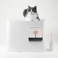 fully enclosed cat litter box self cleaning for large cats house drawer type side entry anti smell cat supplies pet products