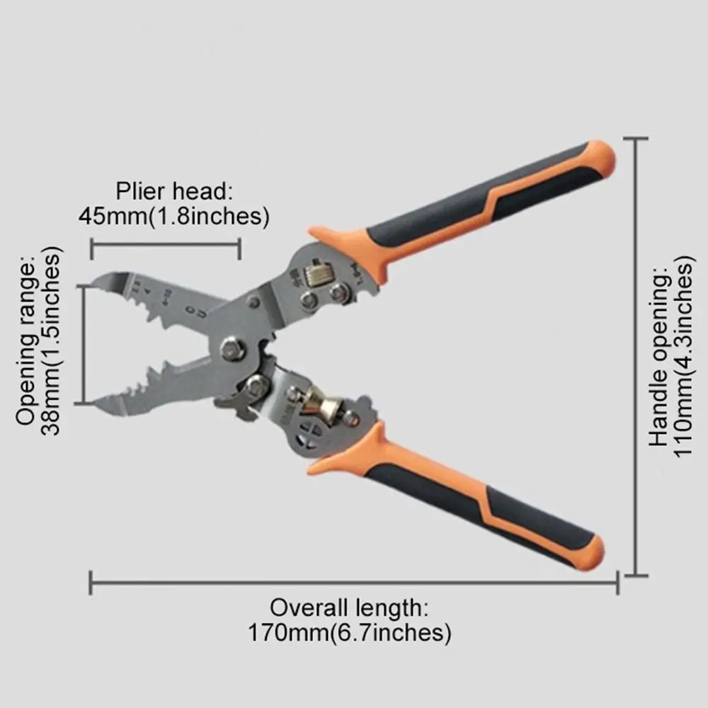 Съемник для зачистки проводов 10 в 1 автоматические регулируемые обжимные клещи