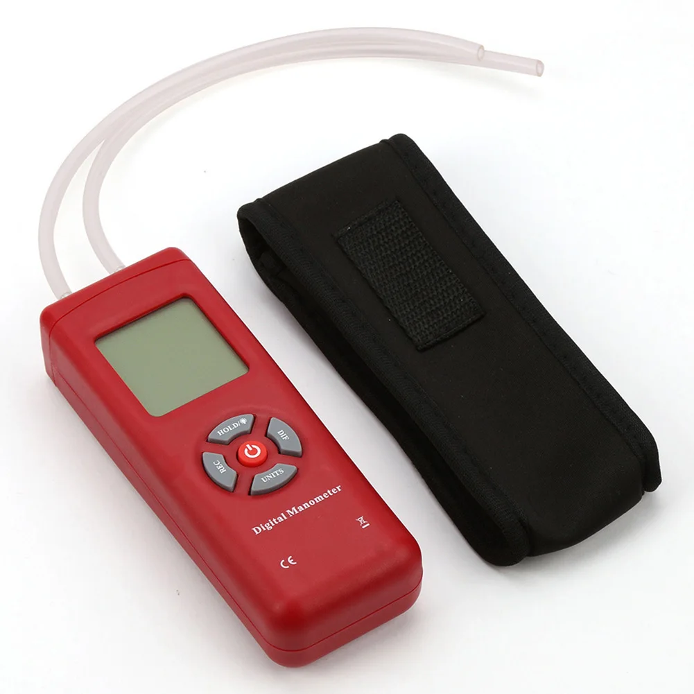 

TL-100 Pressure Gauge Digital Manometer Tester Testing Measuring Tool LCD Screen Easy Apply Portable Battery Powered U Tape
