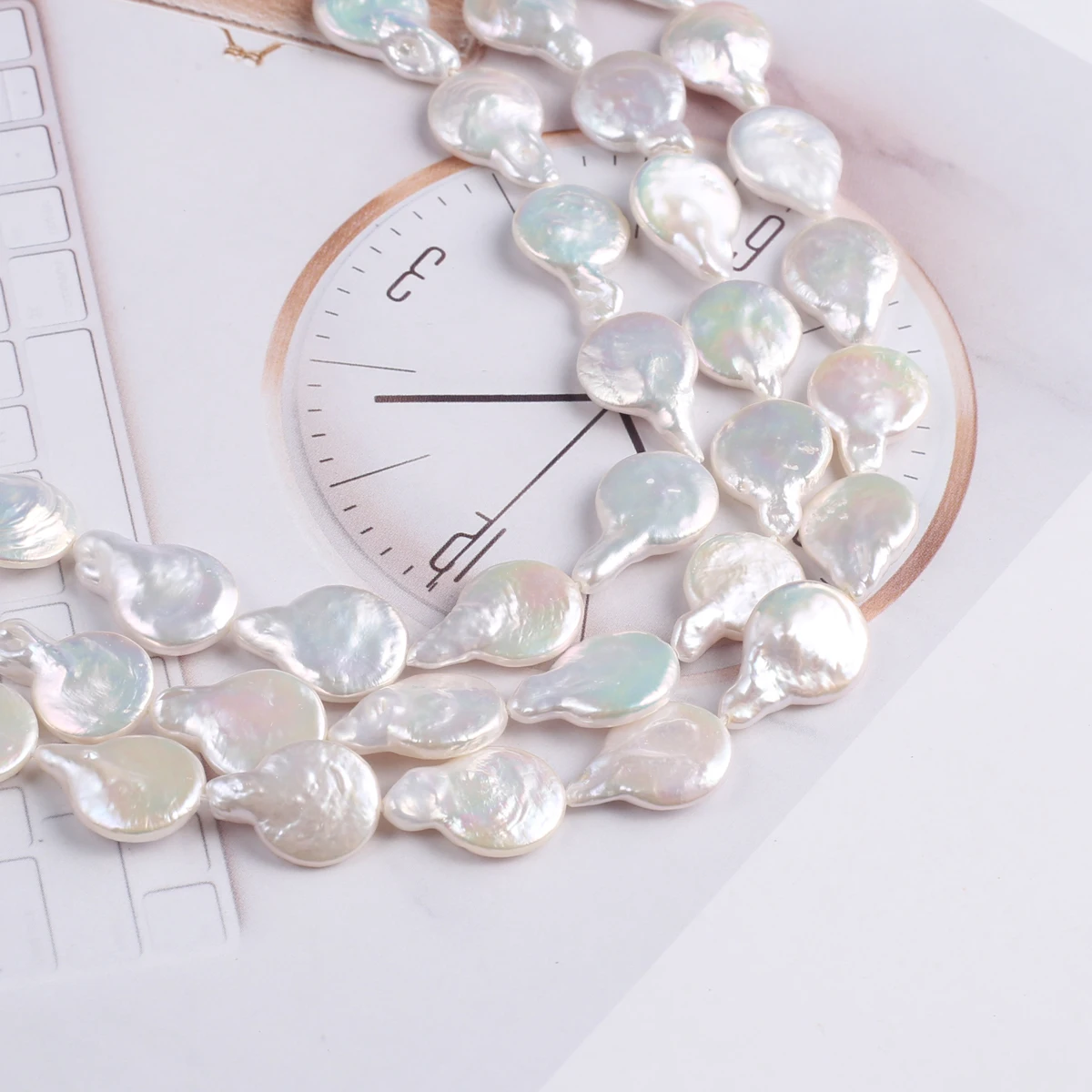 

Natural Freshwater Pearl White Coin Pearl With Tail Charms For Jewelry Making DIY Necklace Bracelet Earrings Accessory