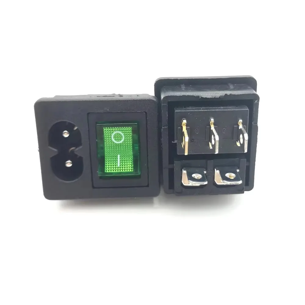 

250 В, 20 А, бытовая техника, красный кулисный переключатель, предохранитель C8, входная розетка переменного тока, разъем предохранителя, 2-контактный разъем, штекерный разъем