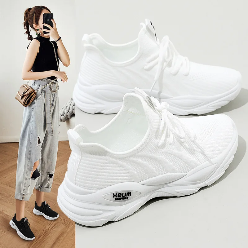 

Women's shoes sneakers 2022 spring and summer new breathable mesh shoes casual lightweight soft-soled running shoes