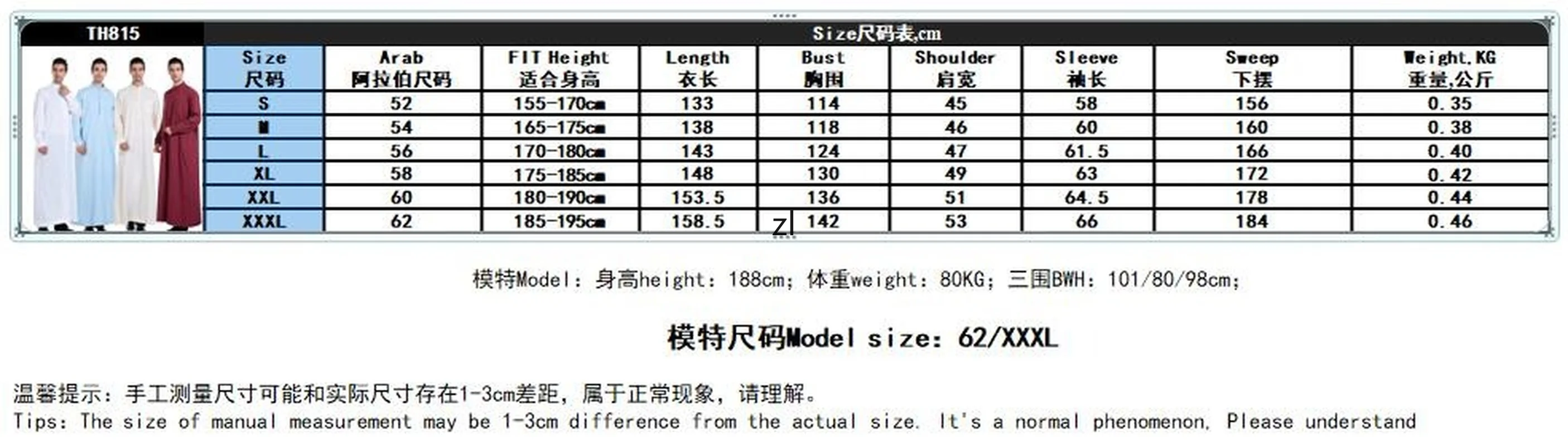 Muslim Abaya for Men Jubba Thobe Middle East Long Robes Kaftan Arab Dubai Adult Long sleeve Islamic Clothing