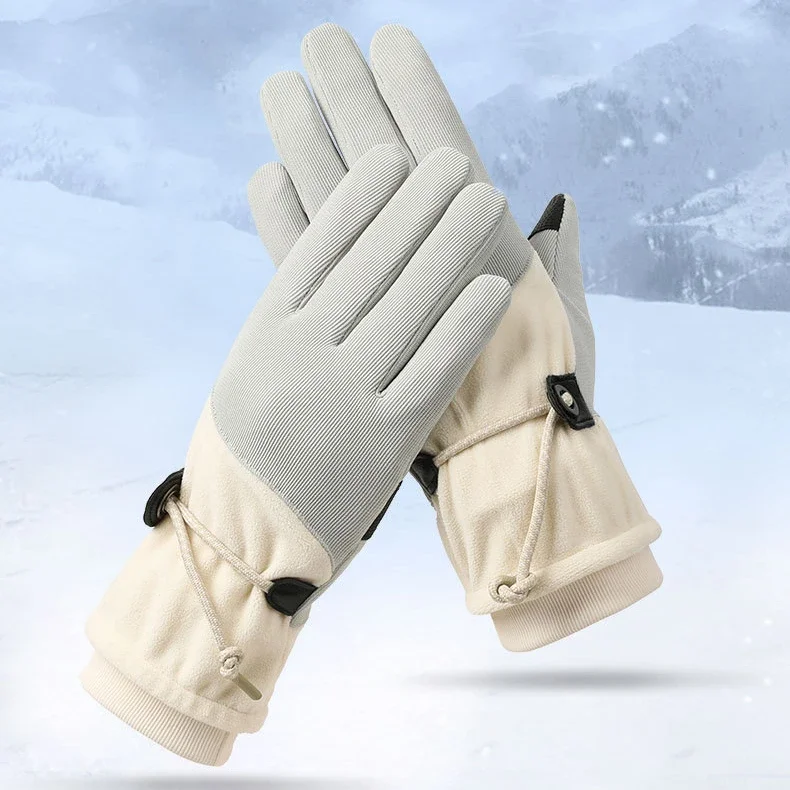 

A85-SM Women's Warm Touch Screen Riding Gloves Autumn and Winter Outdoor Windproof and Cold Riding Split Finger Gloves for Women