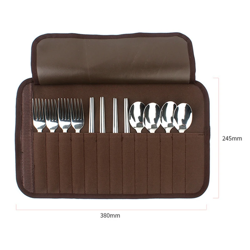 CLS ложка-вилка палочки для еды портативная посуда кемпинга сумка хранения 4
