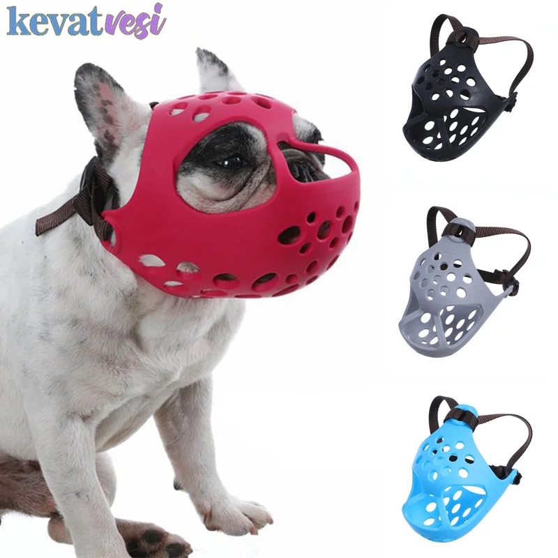 

Bulldog Muzzle Pet Large Size Dog Muzzle Adjustable Dog Mouth Mask Anti Stop Barking Bite Chewing Dog Muzzle Pet Supplies