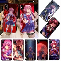 future diary mirai nikki anime phone case for iphone 12 11 13 7 8 6 s plus x xs xr pro max mini