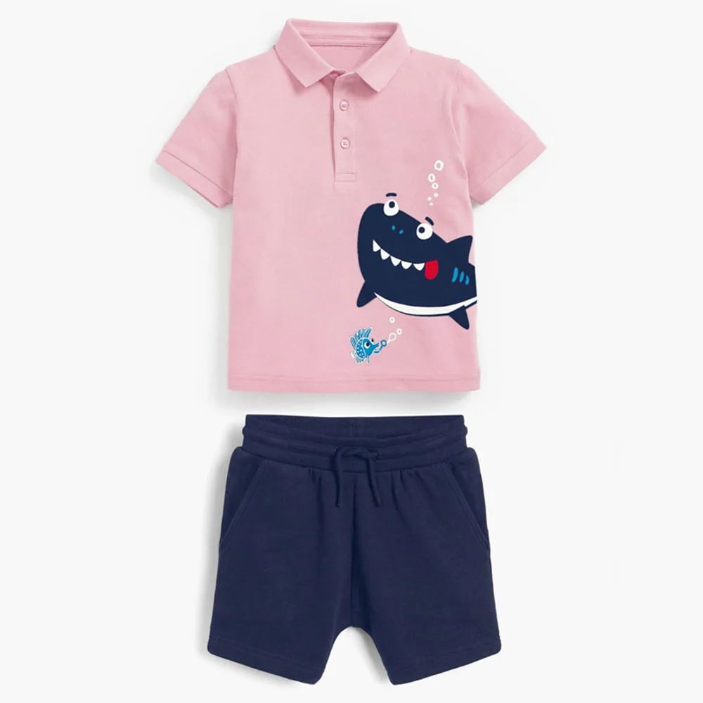 

Keelorn New Infant Boy Clothes Turn-down Collar Short Sleeve + Solid Sports Shorts 2022 Toddler Boy Clothing Casual 2-Piece Set