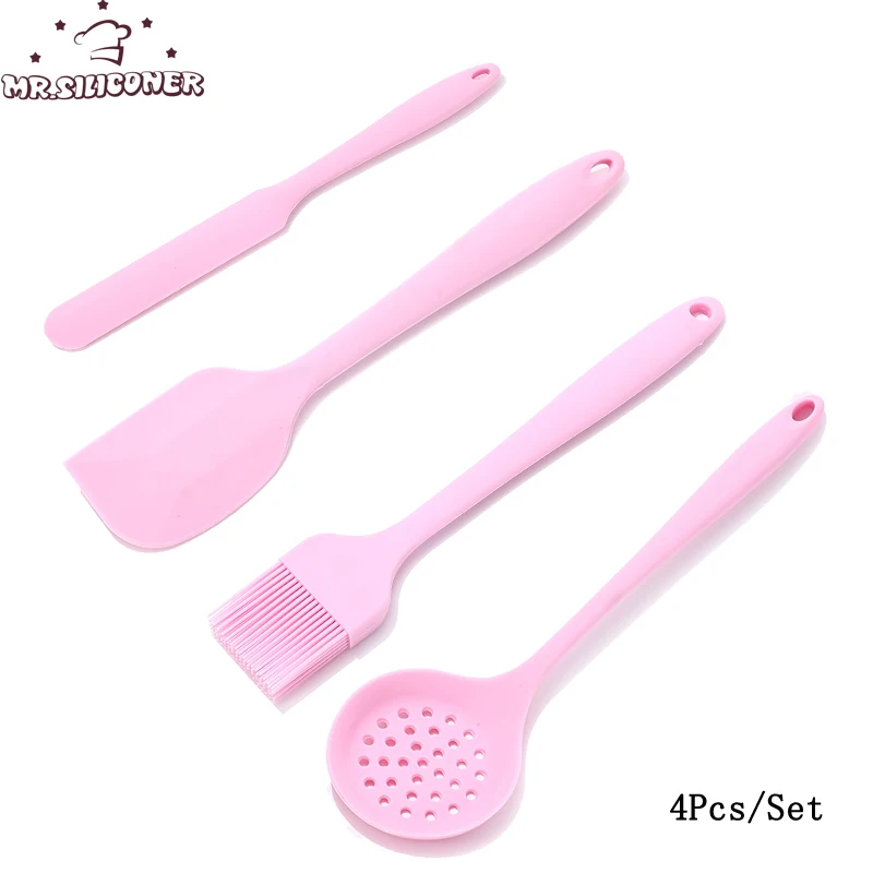 

4 шт./набор, набор кухонной посуды, Силиконовая Термостойкая кухонная утварь, Набор Антипригарной моющейся посуды для посудомоечной машины