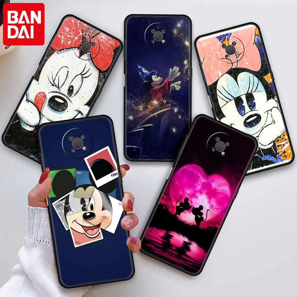 

Cartoon Mickey Minnie Mouse Case for Nokia G10 7.2 5.4 5.3 X10 3.4 1.4 2.4 X20 8.3 5G XR20 C30 2.3 2.2 1.3 G20 Black Phone Cover