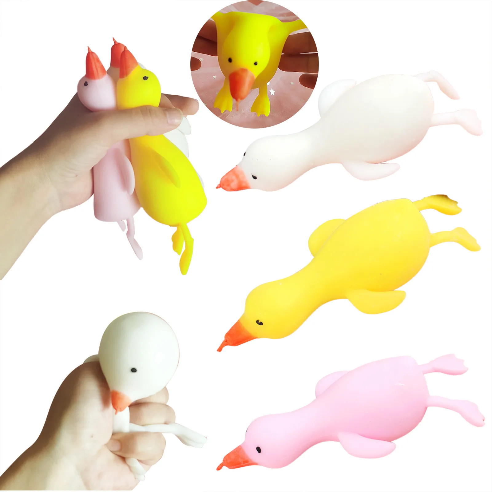 

Duck Cute Squish Sensory Toy Decompression Rot 6 Cm Push Bubble Simple Dimple Set Gobbles Sticky Balls Fidgets Games Sausage