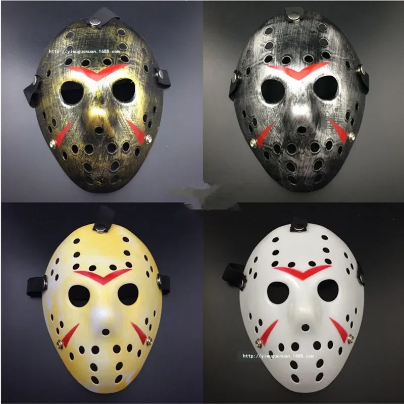 

WHite Porous Men Mask Jason Voorhees Freddy Horror Movie Hockey Scary Masks For Party Women Masquerade Costumes