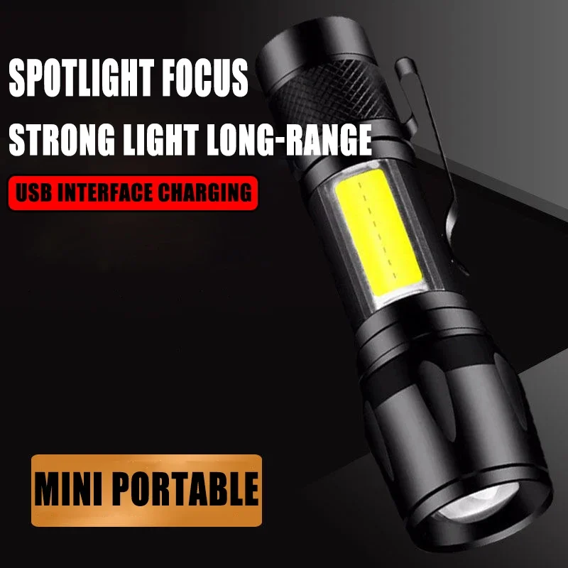 1/3/5/7 шт. портативный мини-фонарик COB + XPE