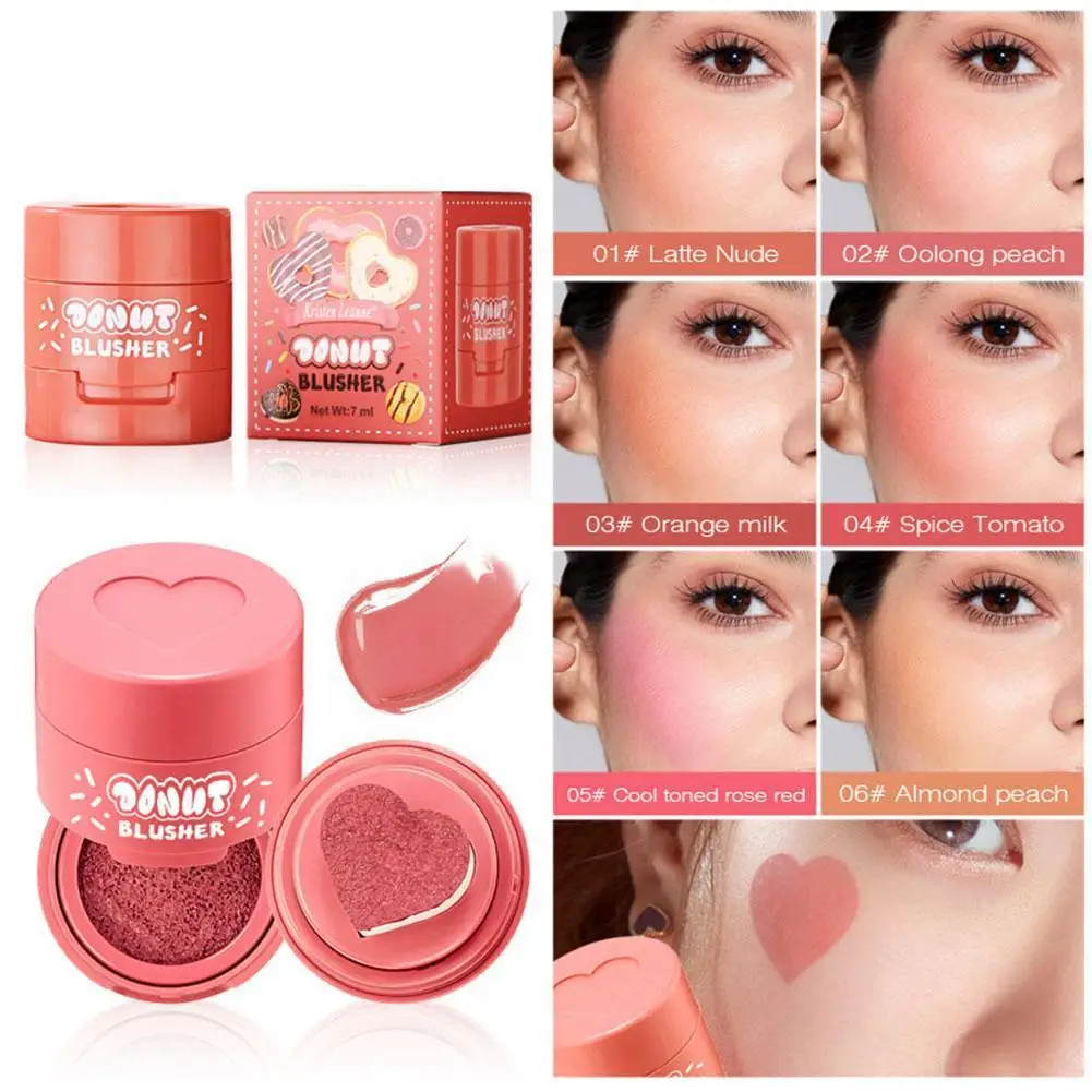 

Love Seal Blusher Air Cushion Blush Cream Waterproof Brighten Multi-use Cheek Makeup Face Natural Rouge Blush Skin Long-las O6D2