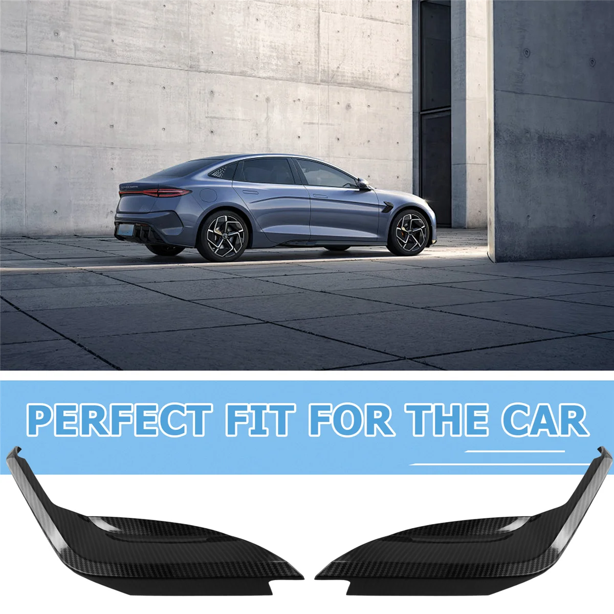Цвет углеродного волокна передний бампер автомобиля боковой сплиттер спойлер