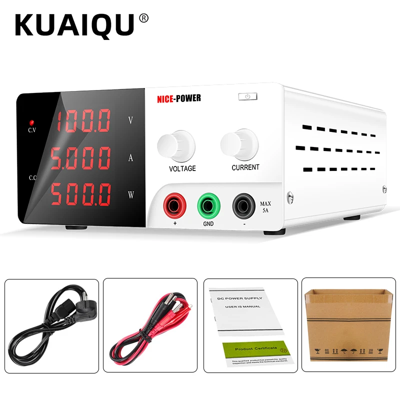 

Лабораторный Регулируемый источник питания постоянного тока, 100 в, 5 А, 30 В, 30 А, 900 Вт, четыре цифровых регулятора напряжения, стабилизация ток...