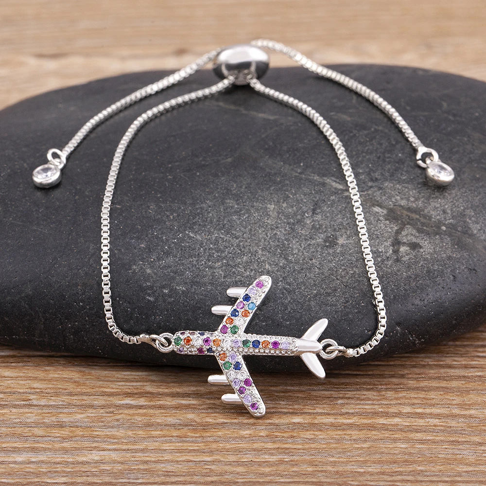 Женский браслет-цепочка из меди и фианита |