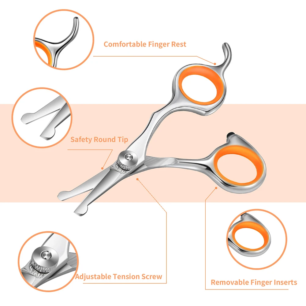 1 шт. безопасные ножницы для домашних животных из нержавеющей стали