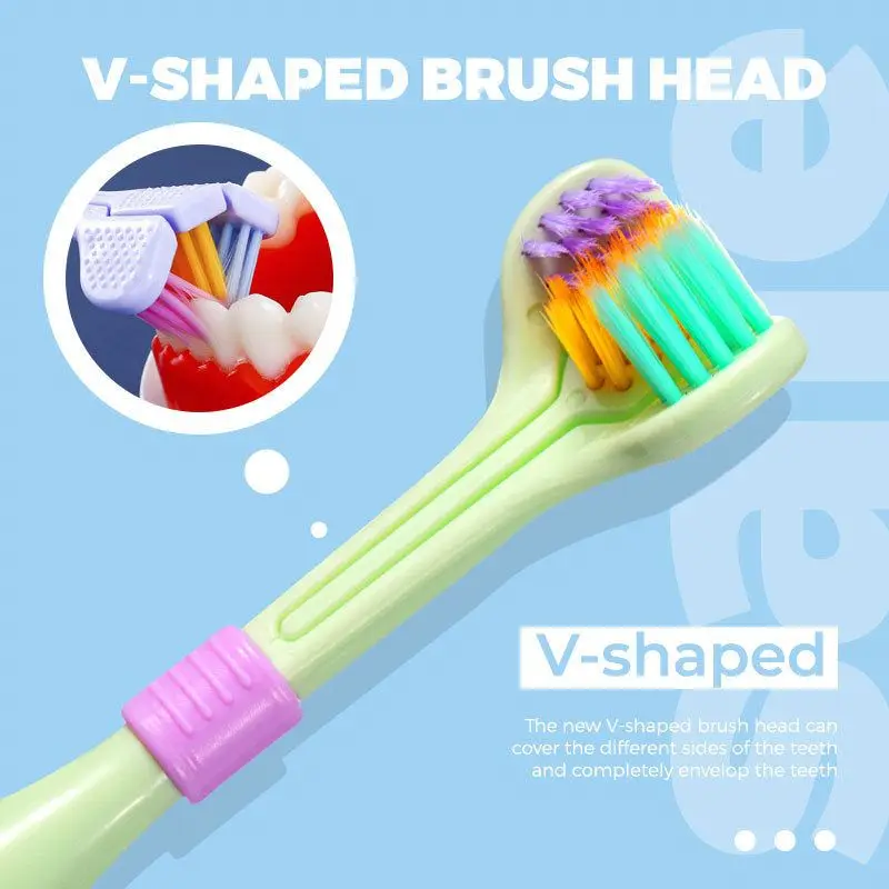 

Three Sided Soft Hair Tooth Toothbrush Ultra Fine Soft Bristle Adult Toothbrush Oral Care Safety Teeth Brush Oral Health Cleaner