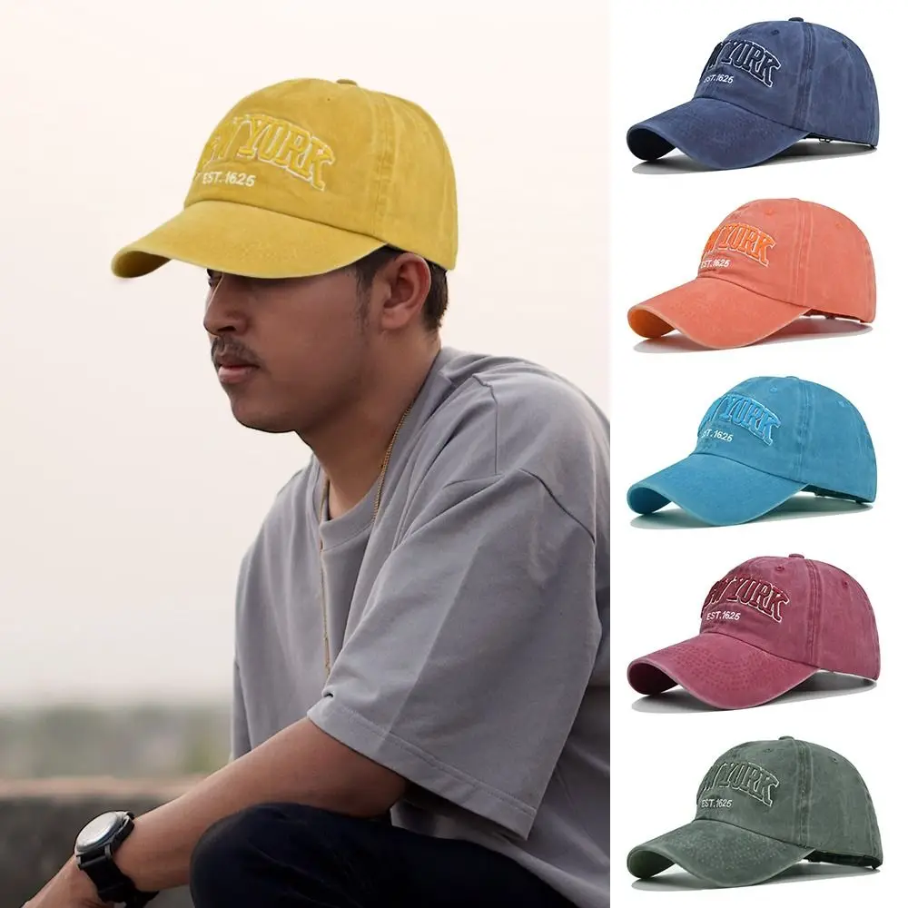 

Adjustable Men Women Vintage Sunscreen Hats Distressed Faded Cap New York Embroidery Baseball Caps Baseball Hats