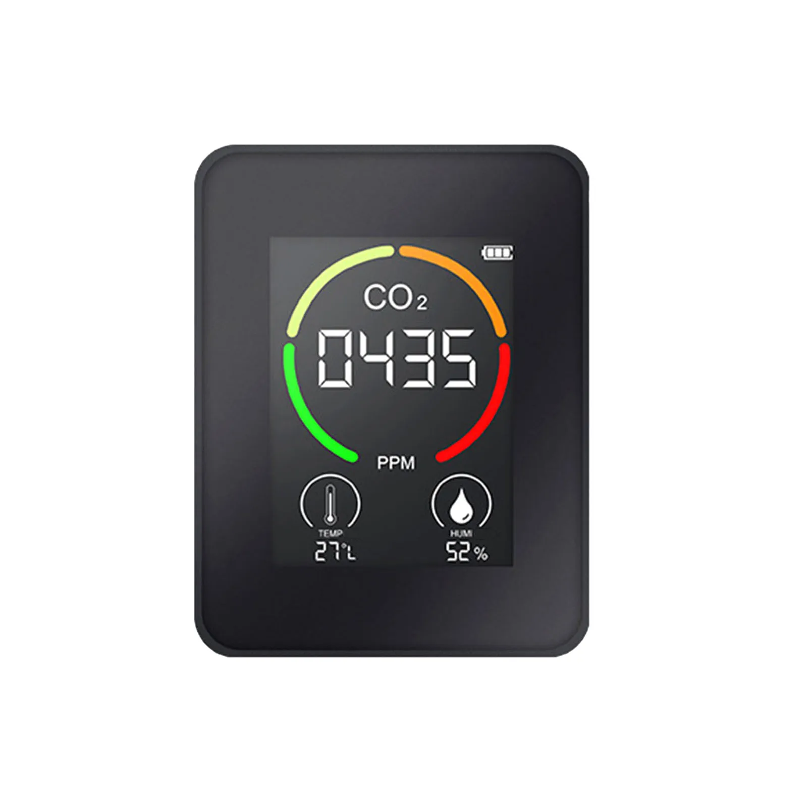 

CO2 Meter Portable Air Quality Monitor 3 In 1 Rechargeable Air Quality Monitor Sensor Detector With Temperature Humidity For