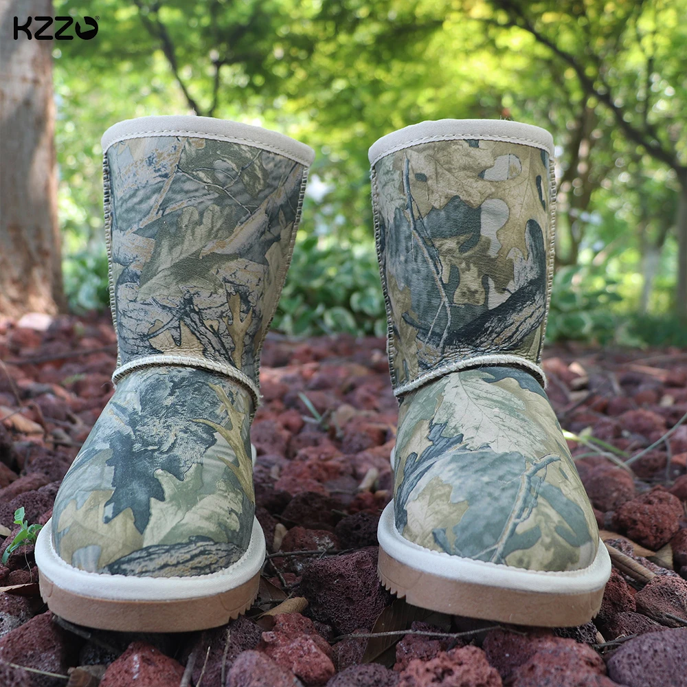KZZO/Новые зимние сапоги Forest Leaf женские австралийские классические полусапоги