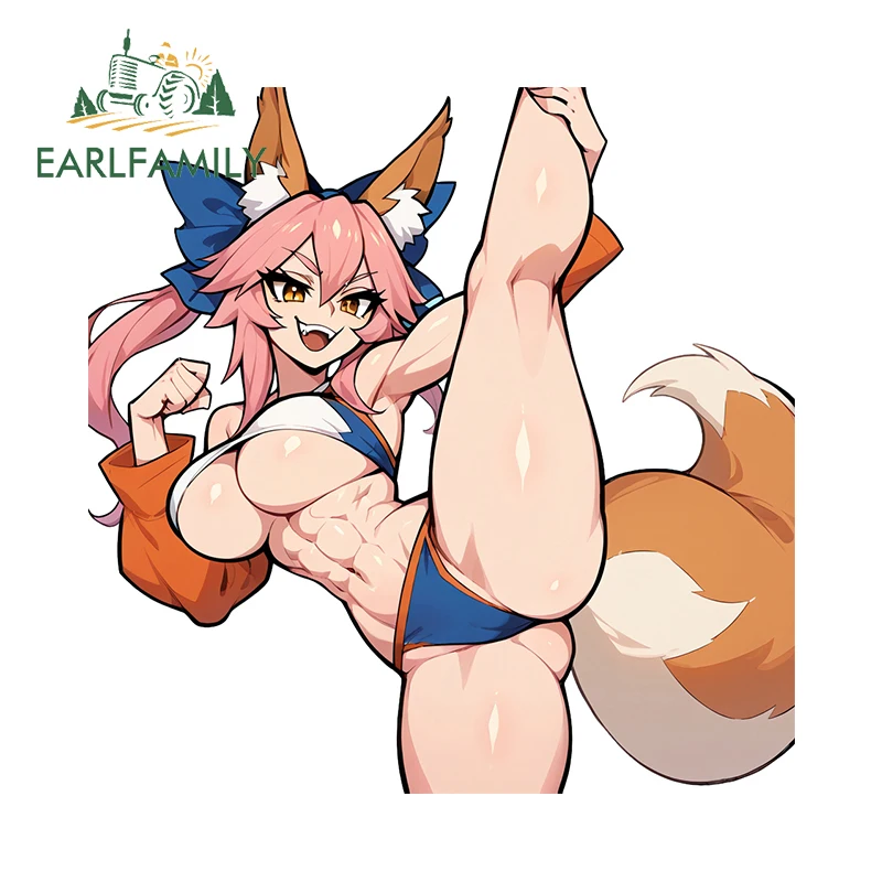 EARLFAMILY Astolfo Furry Fox Succubus Waifu Sex Stickers Femboy Hentai Boobs Abdominal Muscle Car Accessories Thicc Decals