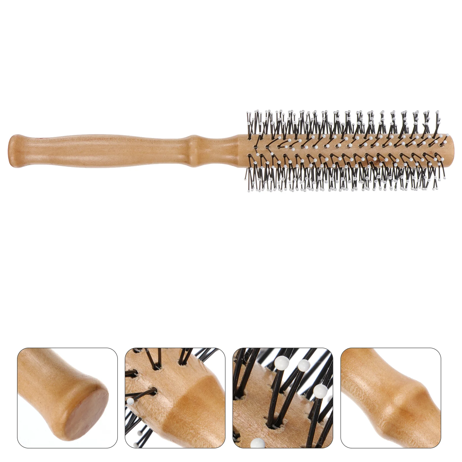

Brush Hair Comb Round Blow Bristlecurved Head Dry Wood Curling Hot Boar Straightenerset Professional Electric Dryer Styler