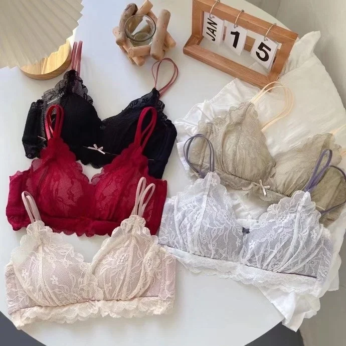 

Pinellia style hair generation underwear women's thin large chest shows small gathering and closing auxiliary breast