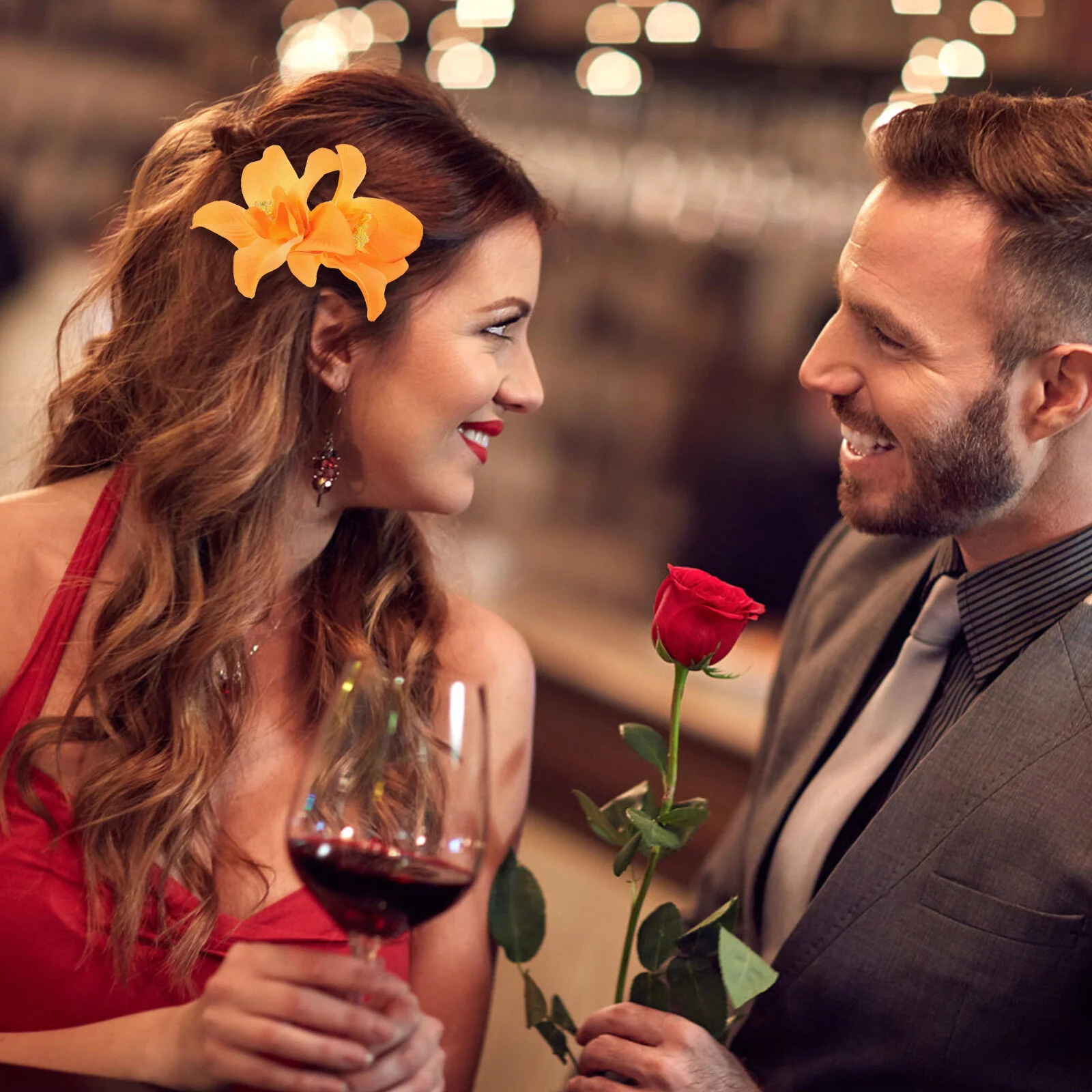 

Женская заколка для волос с цветами орхидеи, 5 шт.