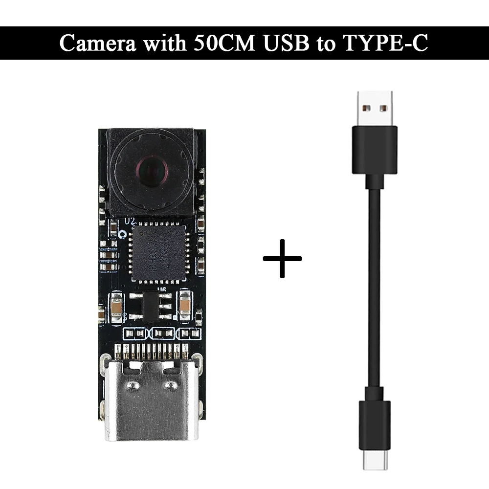 Миниатюрный USB-модуль камеры Type-C 720P 1280*720 1 МП 65 градусов для платы разработки ESP32-S3 для серии ESP32, совместим с Win 1011 и Android (art.: 3920dbdbaff98) - 3920dbdbaff98